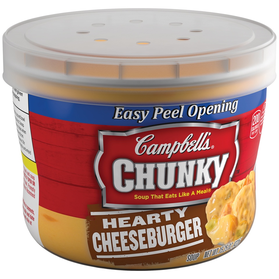 slide 1 of 1, Campbell's Chunky Hearty Cheeseburger Soup, 15.25 oz