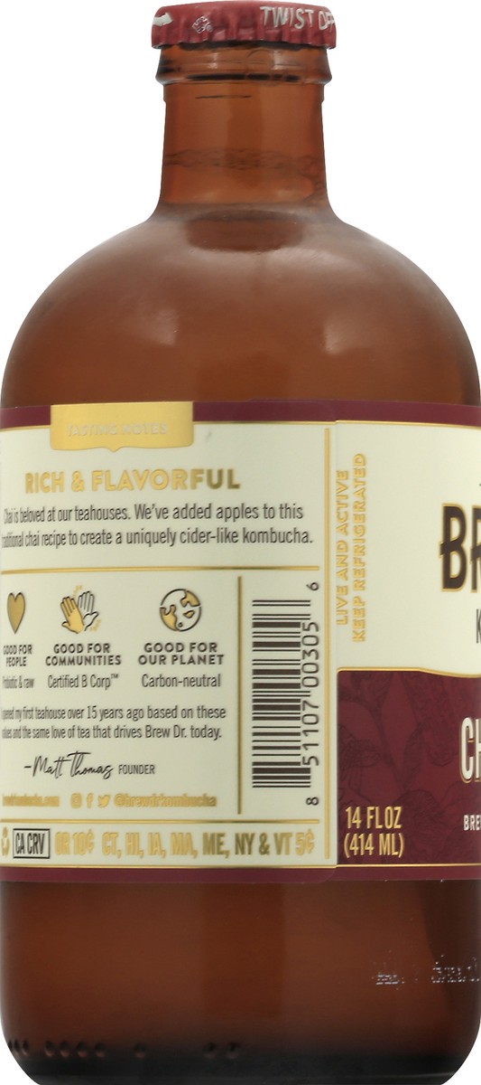 slide 10 of 11, Brew Dr. Kombucha Spiced Apple Kombucha - 14 fl oz, 14 fl oz