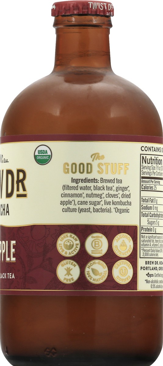 slide 7 of 11, Brew Dr. Kombucha Spiced Apple Kombucha - 14 fl oz, 14 fl oz