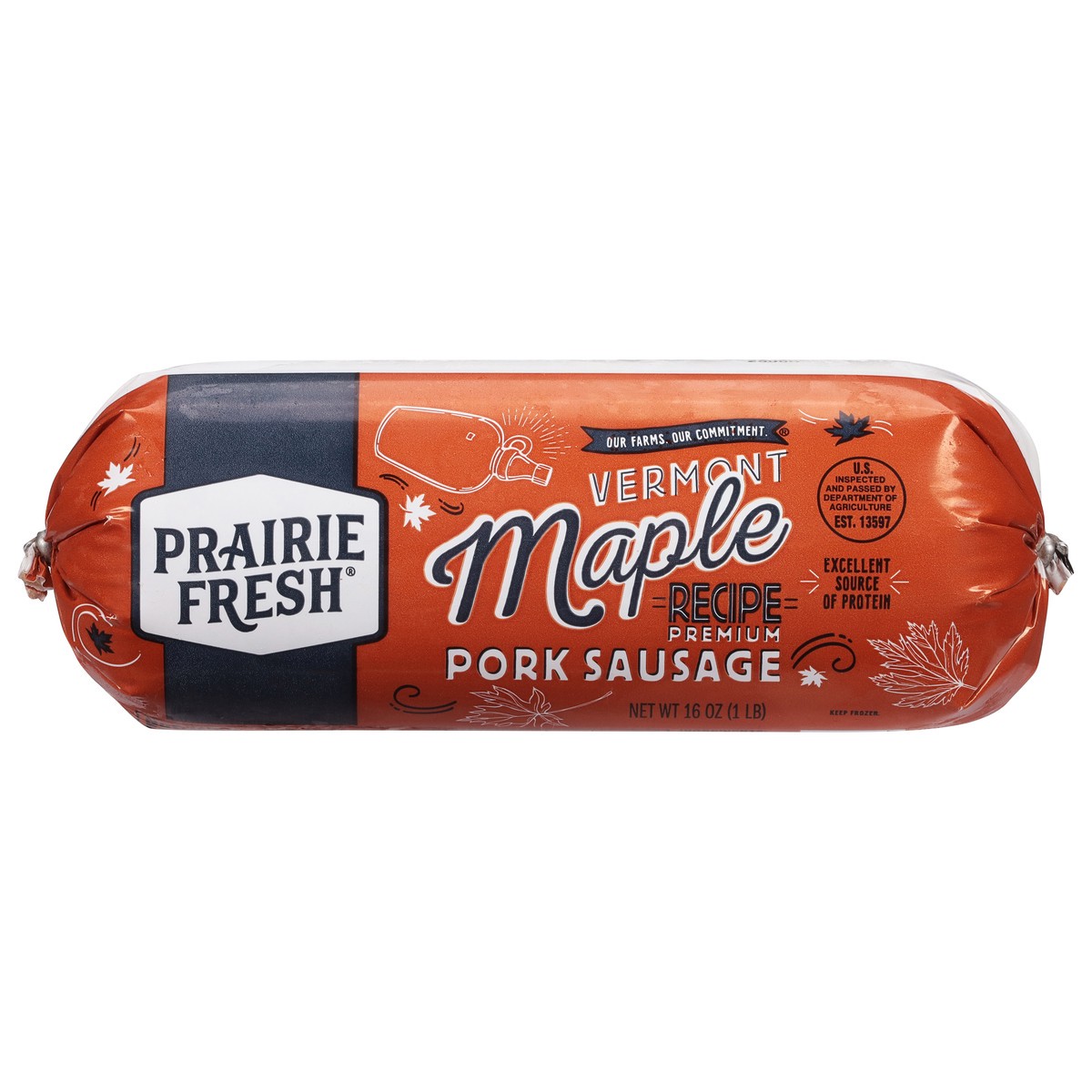 slide 2 of 2, Pf Pork Sausage Vrmnt Maple, 16 oz