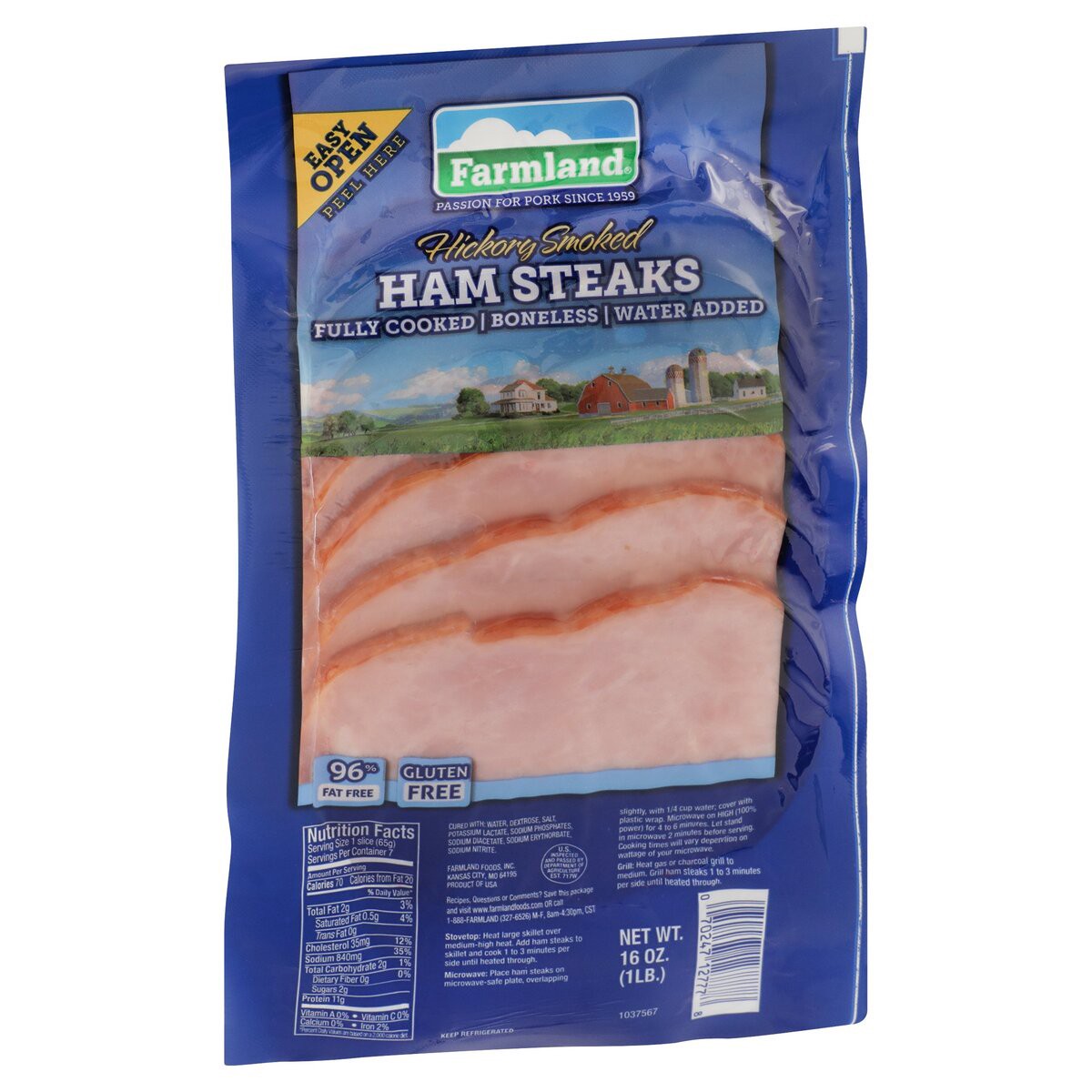 slide 7 of 11, Farmland Presliced Ham Steak, 16 oz