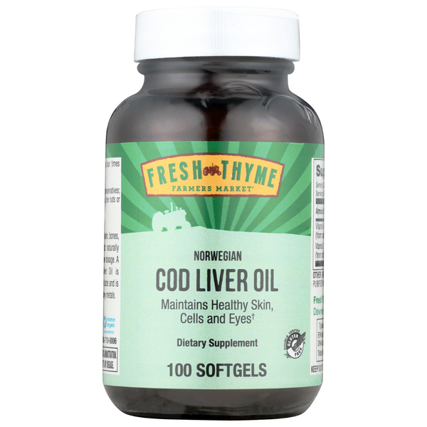 slide 1 of 1, Fresh Thyme Cod Liver Oil 100 Sg, 1 ct
