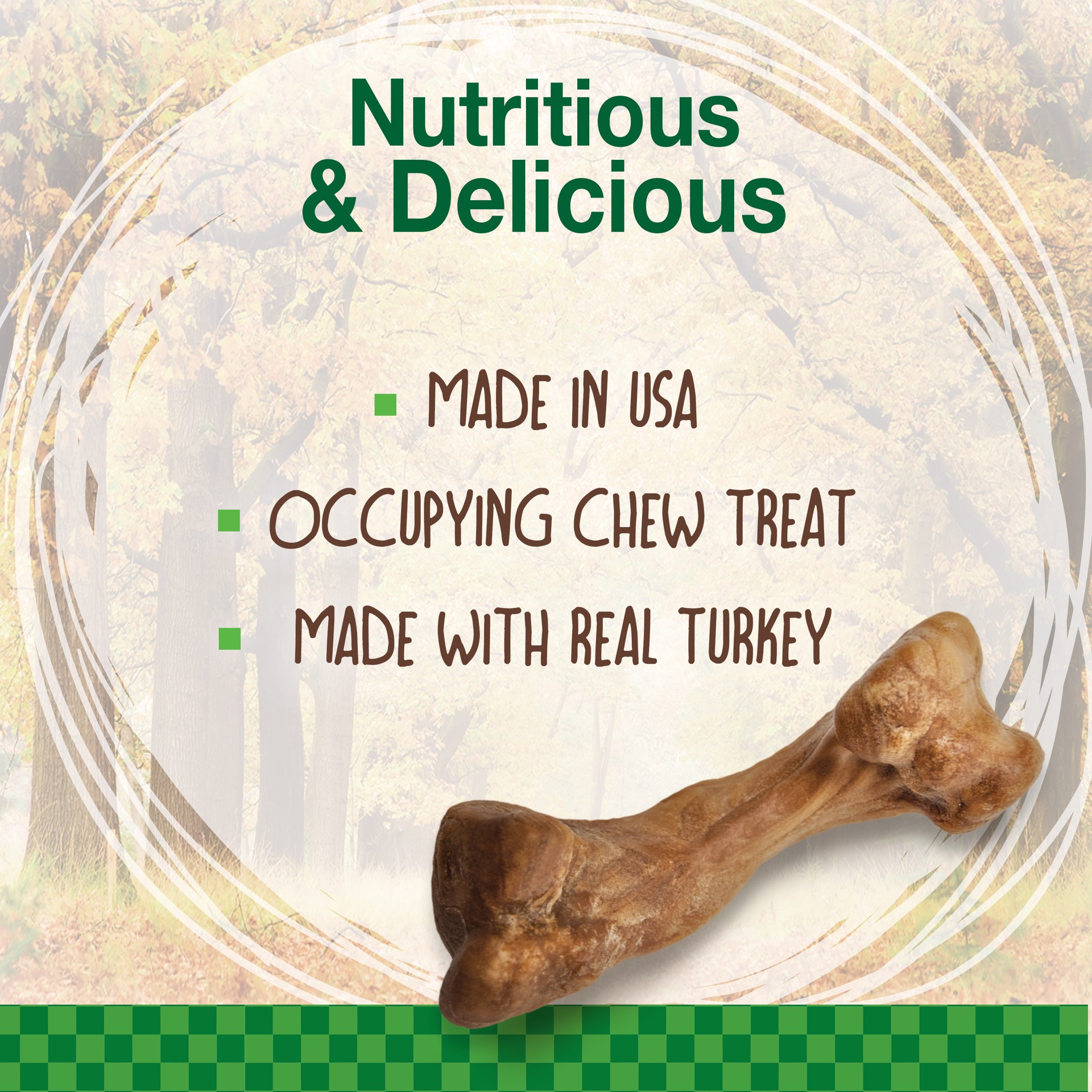 slide 5 of 10, Nylabone Healthy Edibles WILD Puppy Natural Long Lasting Turkey Dog Chew Treats Small/Regular - Up to 25 Ibs.(4 Count), 4 ct