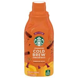 Starbucks Pumpkin Spice Flavored Cold Brew Concentrate — Fall Limited Edition — Multi-Serve — 1 Bottle, 32 FL Oz.