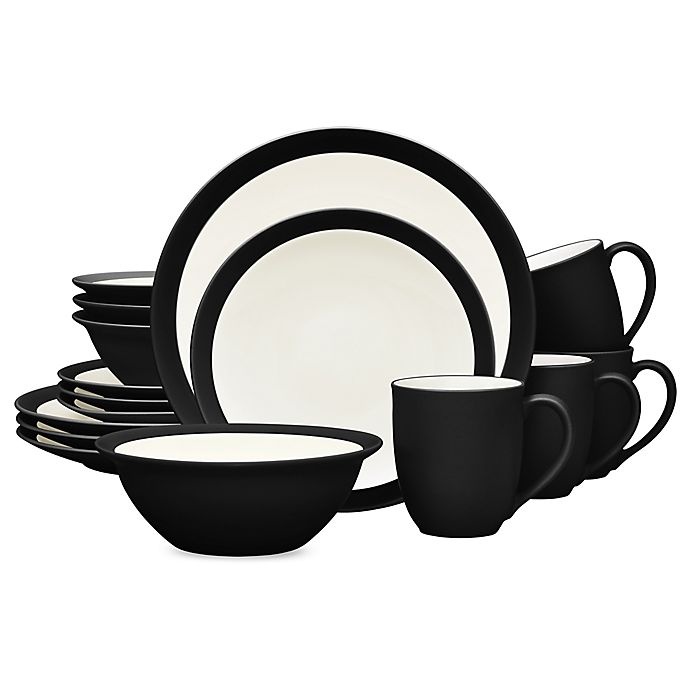 slide 1 of 1, Noritake Colorwave Curve Dinnerware Set - Graphite, 16 ct