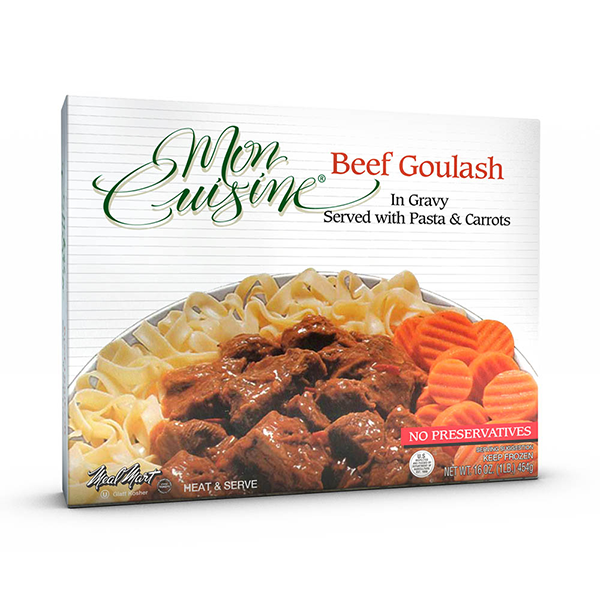 slide 1 of 1, Meal Mart Mon Cuisine Beef Goulash, 16 oz