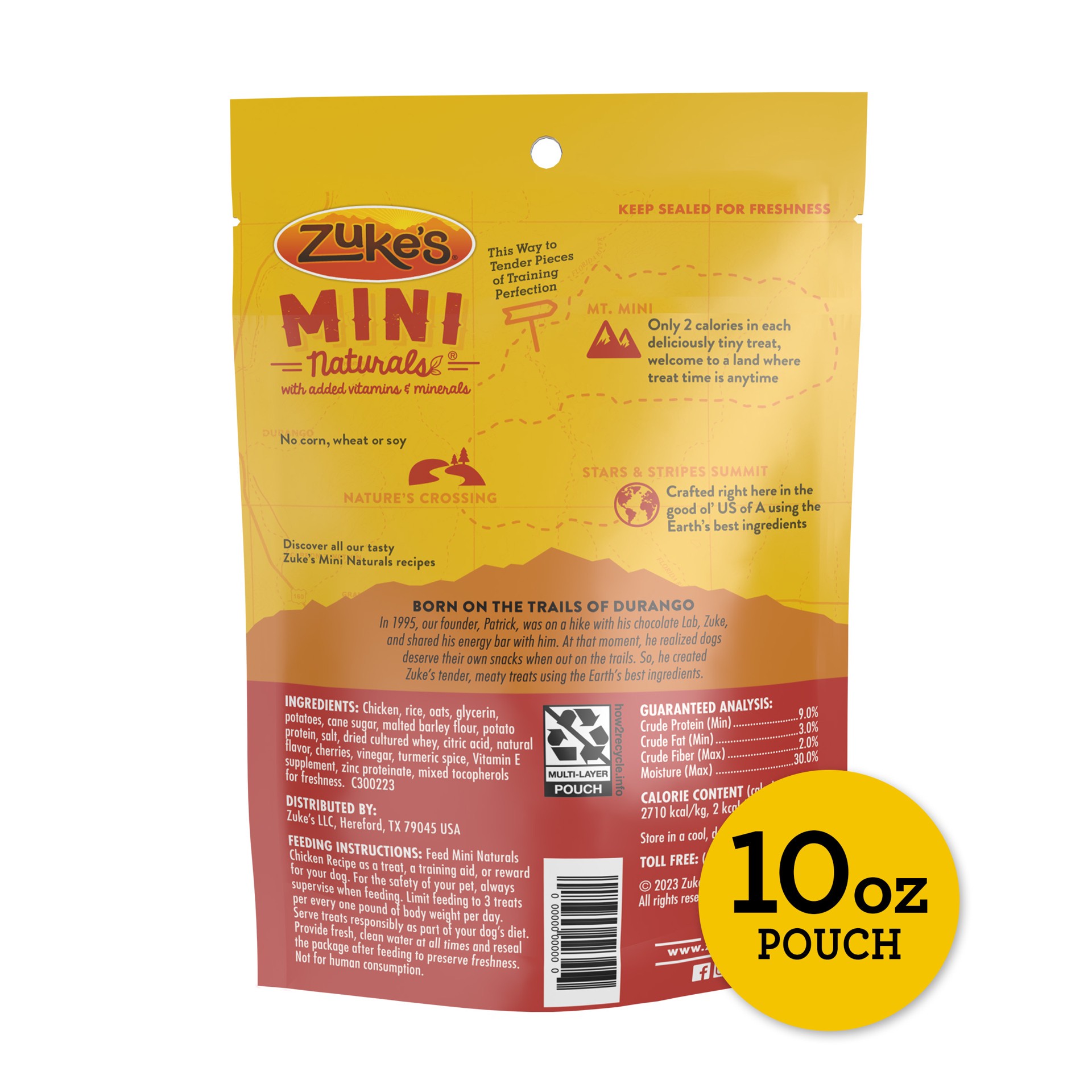 slide 6 of 9, Zuke's Zuke’s Mini Naturals Dog Training Treats for Dogs of All Sizes, Pet Treats made with Real Chicken - 10 oz. Pouch, 10 oz