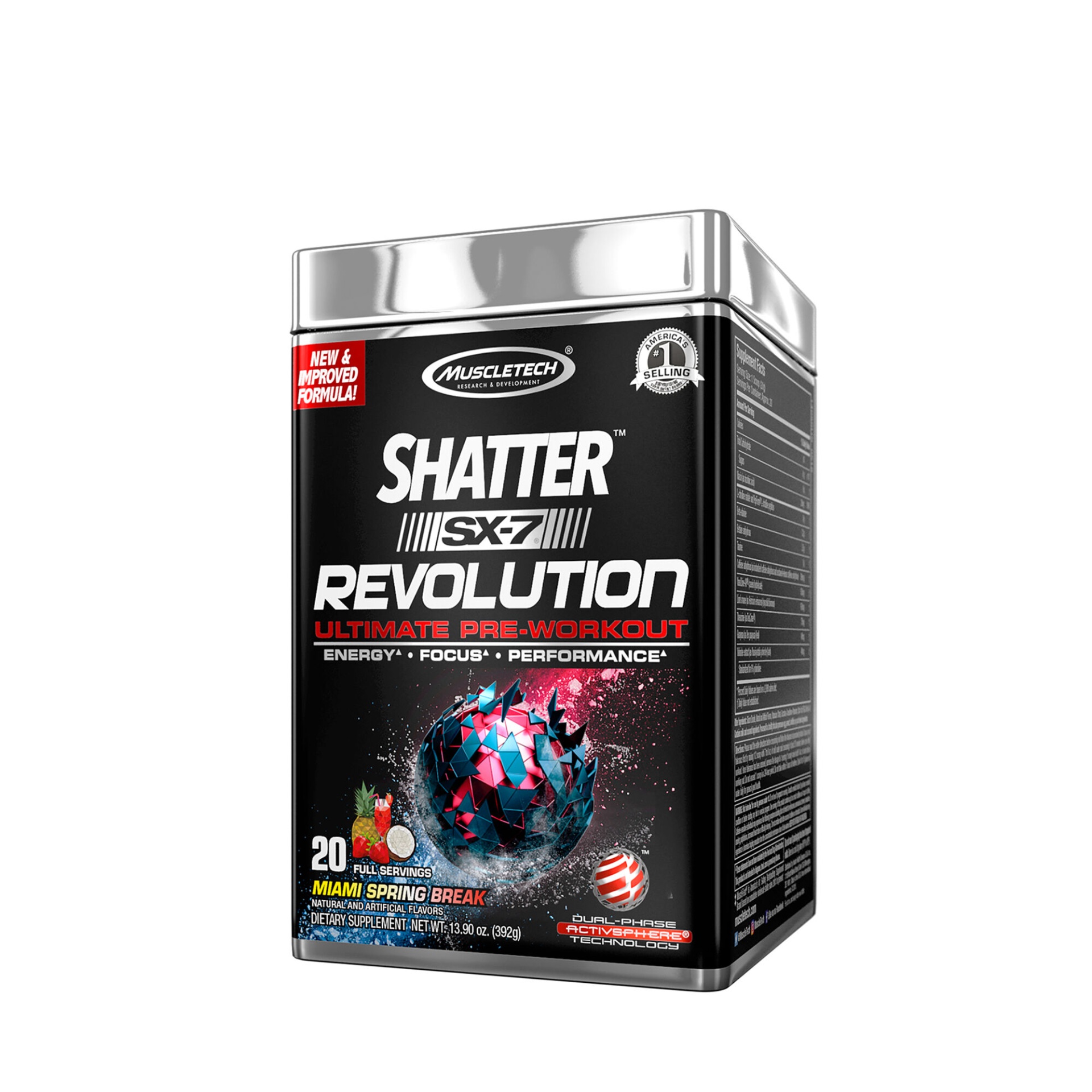 slide 1 of 1, MuscleTech Shatter SX-7 Revolution - Miami Spring Break, 1 ct