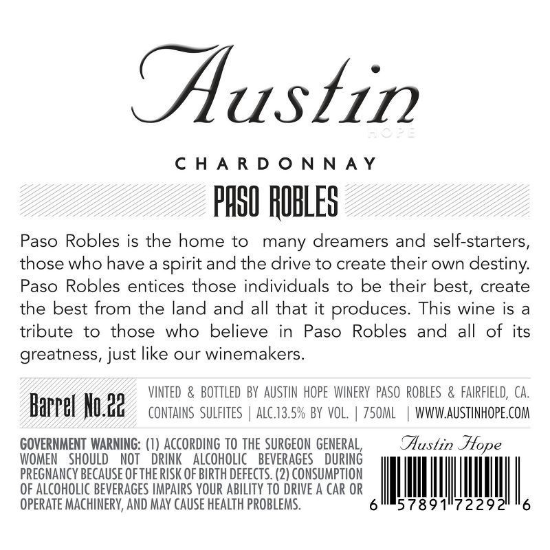 slide 2 of 3, Austin Paso Robles Chardonnay 750 ml, 750 ml