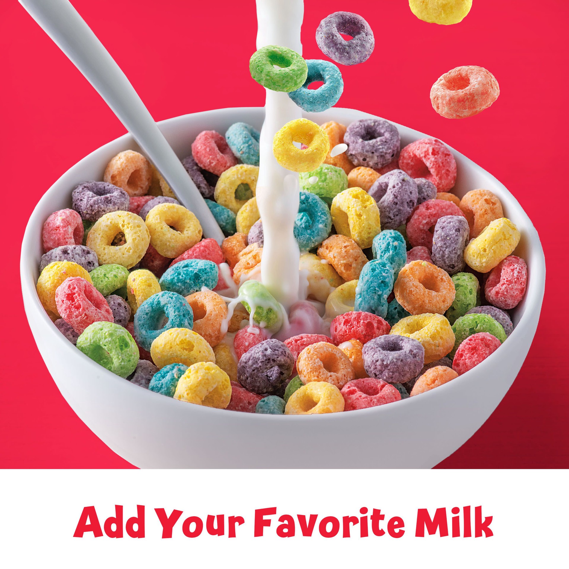 slide 4 of 5, Froot Loops Kellogg's Froot Loops Breakfast Cereal, Fruit Flavored, Breakfast Snacks with Vitamin C, Giant Size, Original, 27oz Box, 1 Box, 27 oz