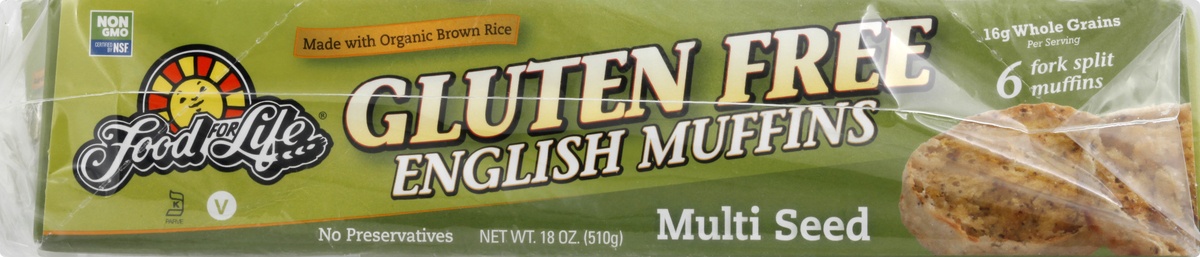 slide 9 of 10, Food for Life Multiseed English Muffin, 18 oz