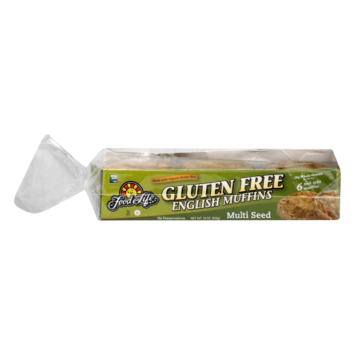 slide 1 of 10, Food for Life Multiseed English Muffin, 18 oz