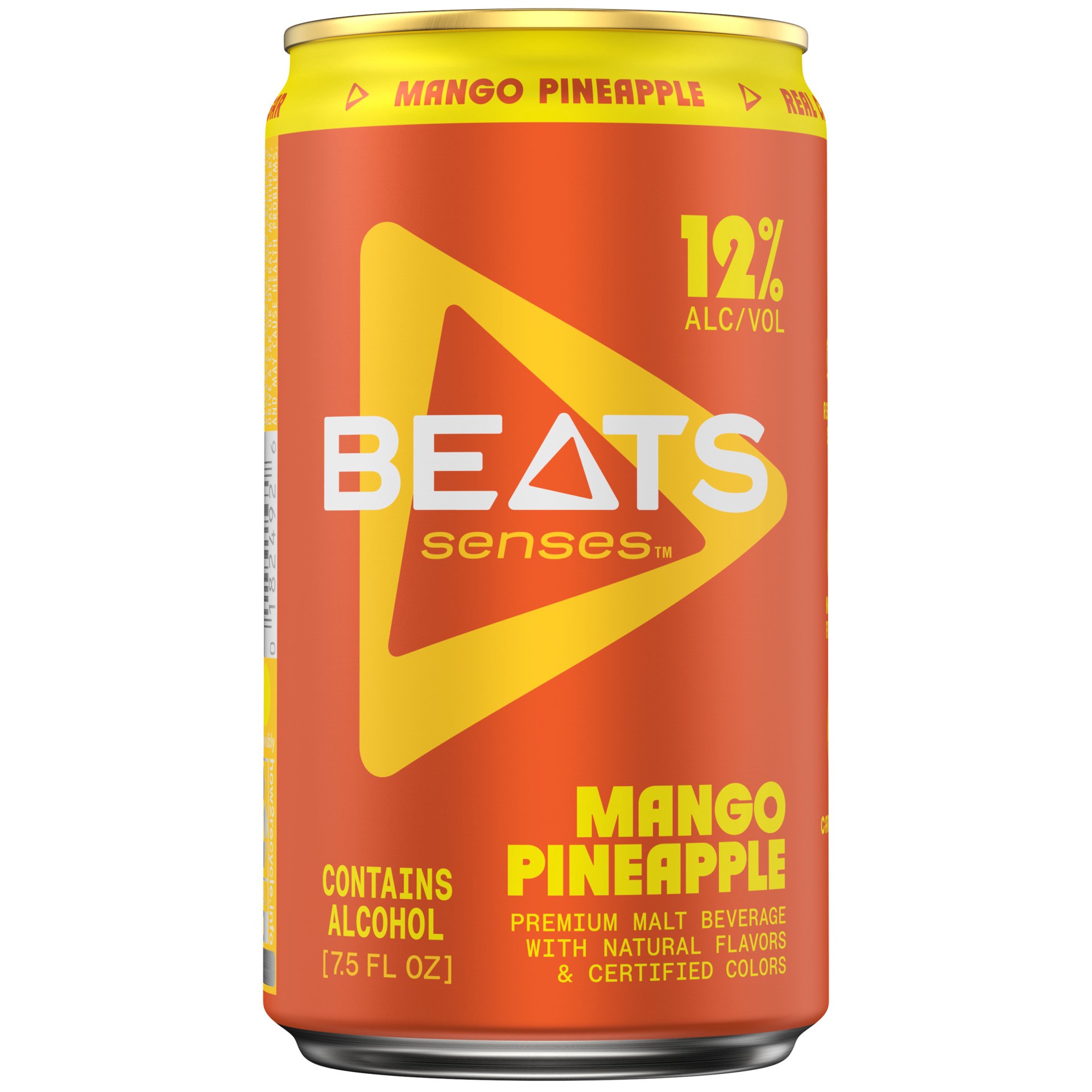slide 5 of 6, Beats Senses Mango Pineapple Premium Malt Beverage, 7.5 fl oz Single Can, 7.50 fl oz