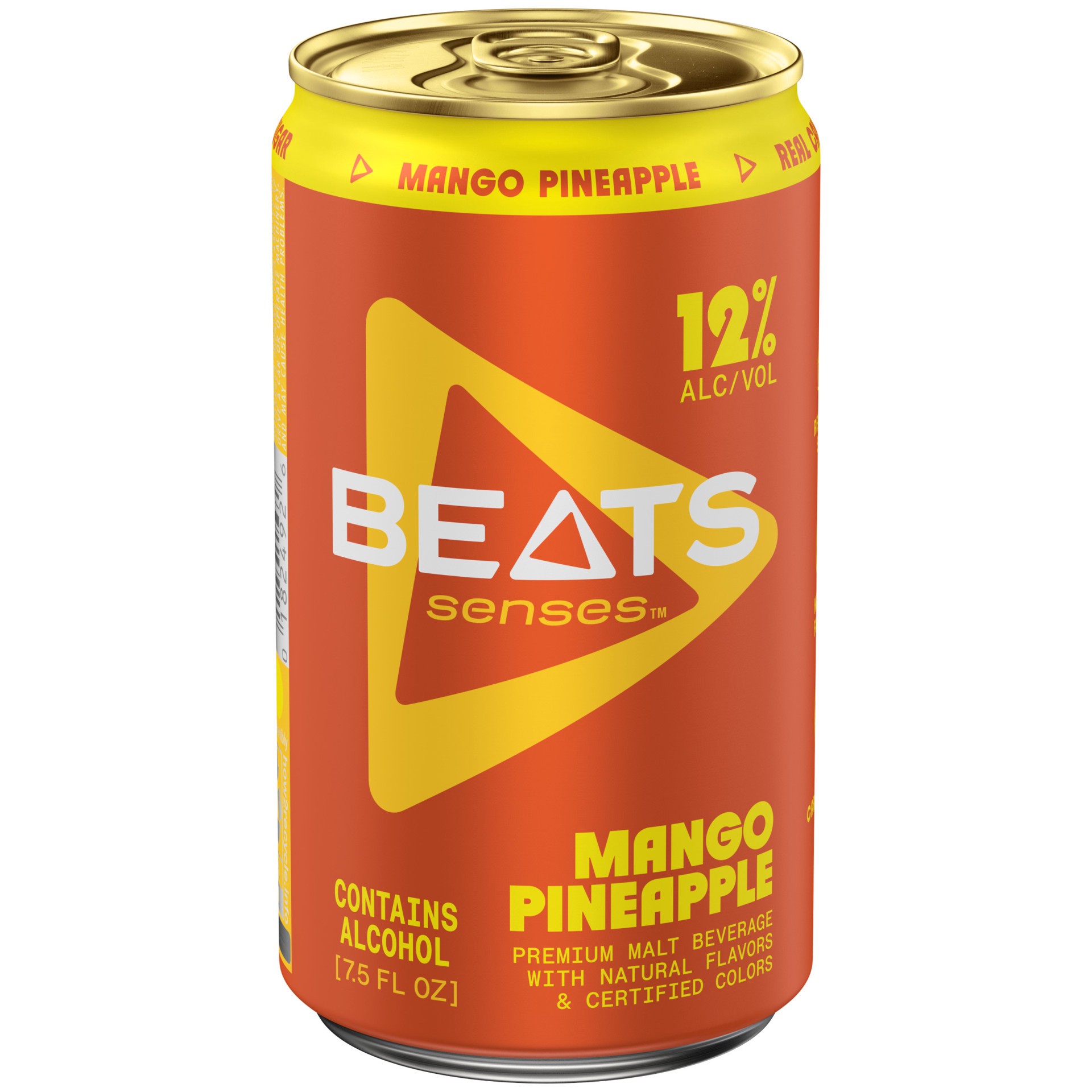 slide 1 of 6, Beats Senses Mango Pineapple Premium Malt Beverage, 7.5 fl oz Single Can, 7.50 fl oz