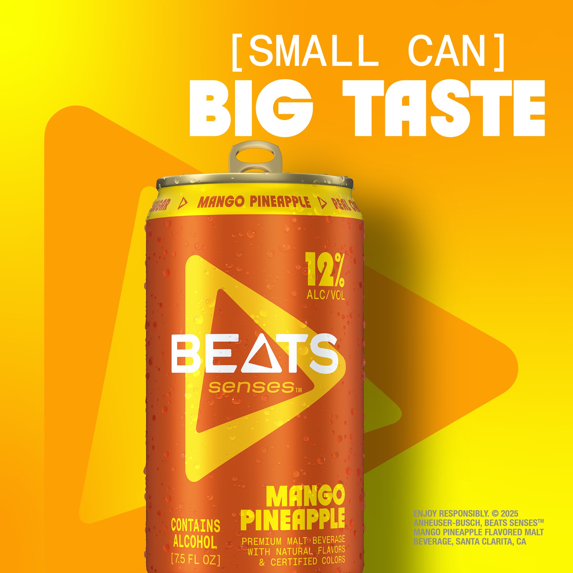 slide 6 of 6, Beats Senses Mango Pineapple Premium Malt Beverage, 7.5 fl oz Single Can, 7.50 fl oz