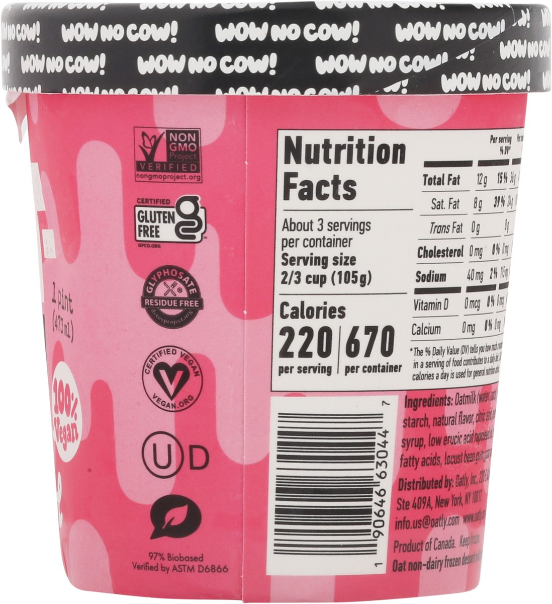 slide 12 of 15, Oatly Non-Dairy The Original Raspberry Swirl Frozen Dessert 1 pt, 16 oz