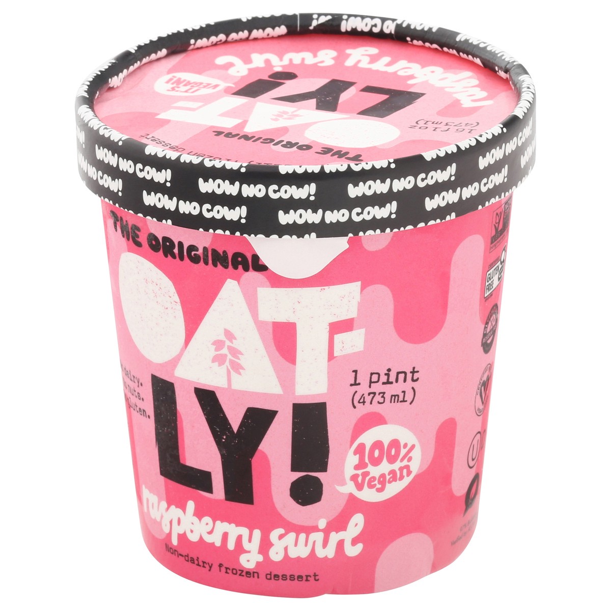 slide 4 of 15, Oatly Non-Dairy The Original Raspberry Swirl Frozen Dessert 1 pt, 16 oz