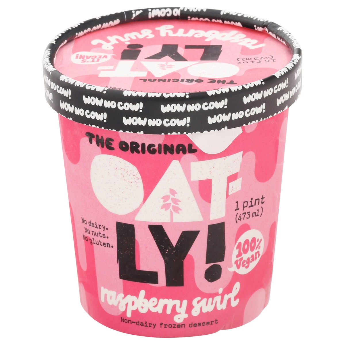 slide 15 of 15, Oatly Non-Dairy The Original Raspberry Swirl Frozen Dessert 1 pt, 16 oz