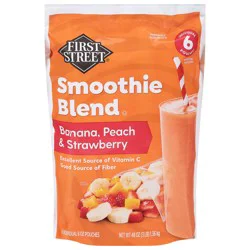 First Street Fs Banana Peach & Strawberry Smoothie Blend