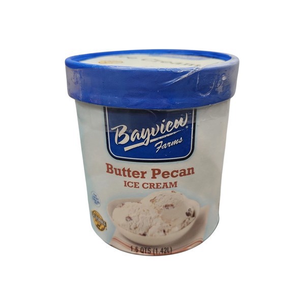 slide 1 of 1, Bay View Bayview Farms, Ice Cream, Butter Pecan, 1.5 qt