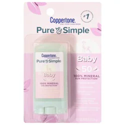 Coppertone Pure & Simple SPF 50 Baby Stick Sunscreen - 0.49 oz