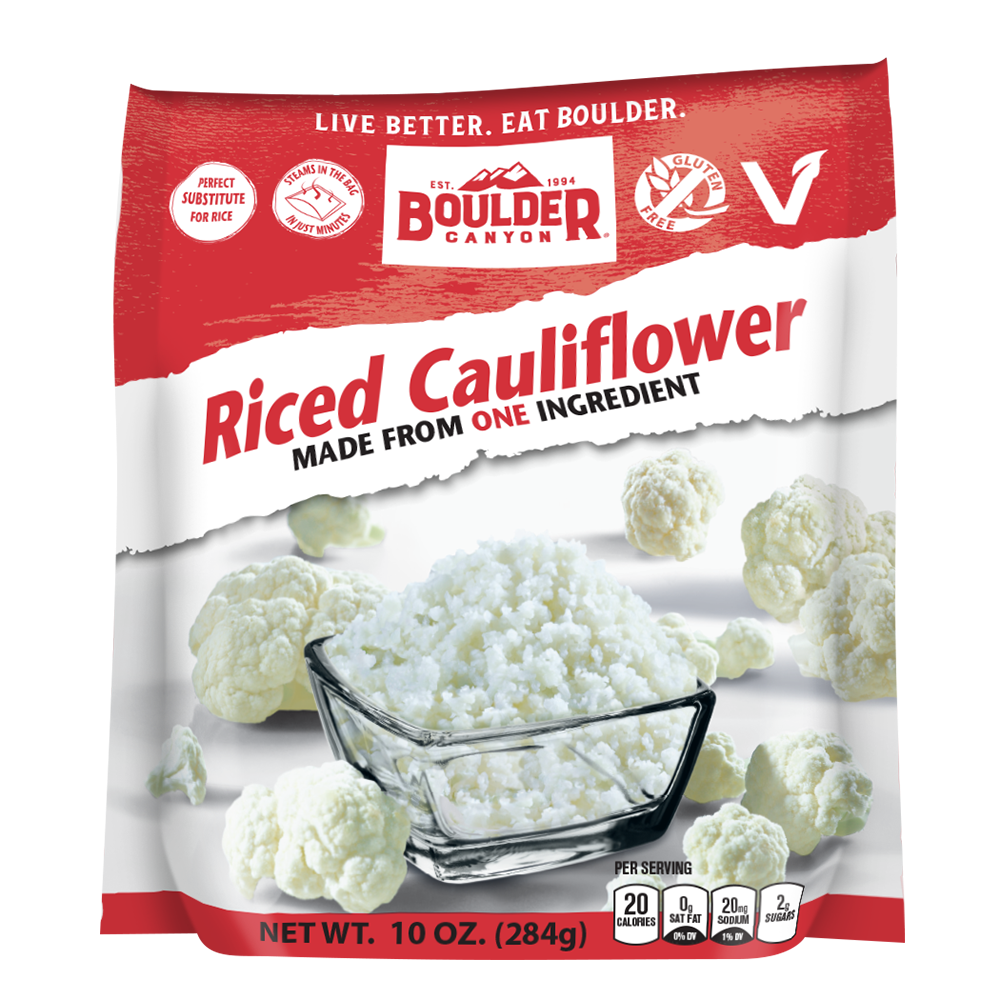 slide 1 of 6, Boulder Canyon Unseasoned Riced Cauliflower, 10 oz