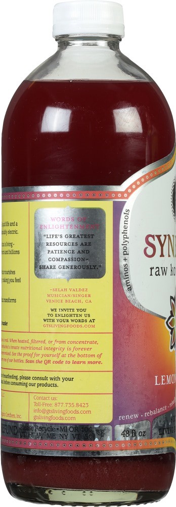 slide 3 of 4, GT's Organic Lemon Berry Synergy Kombucha - 48 fl oz, 48 fl oz