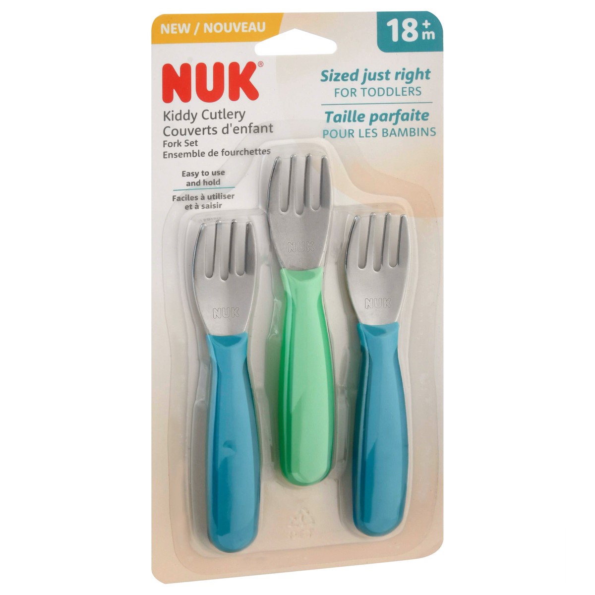 slide 6 of 9, Nuk Kiddy Cutlery, Fork Set, 18M+, 1 ct