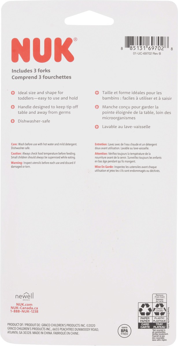 slide 3 of 9, Nuk Kiddy Cutlery, Fork Set, 18M+, 1 ct