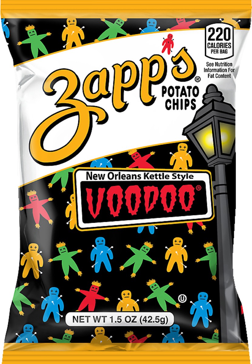 slide 7 of 8, Zapp's New Orleans Kettle Style Voodoo Potato Chips, 1.5 oz
