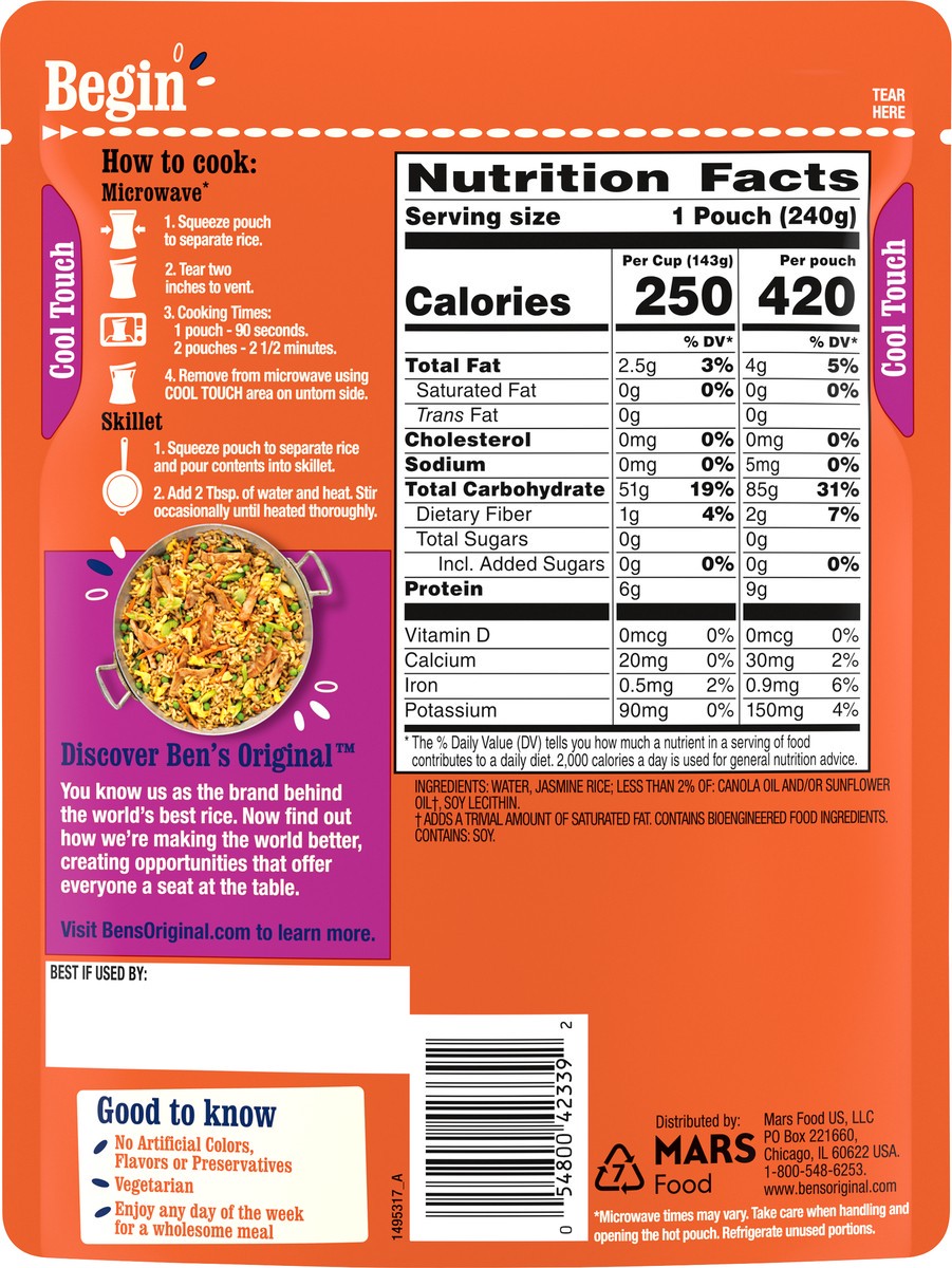 slide 2 of 13, Ben's Original Rice, Jasmine, 8.5 oz