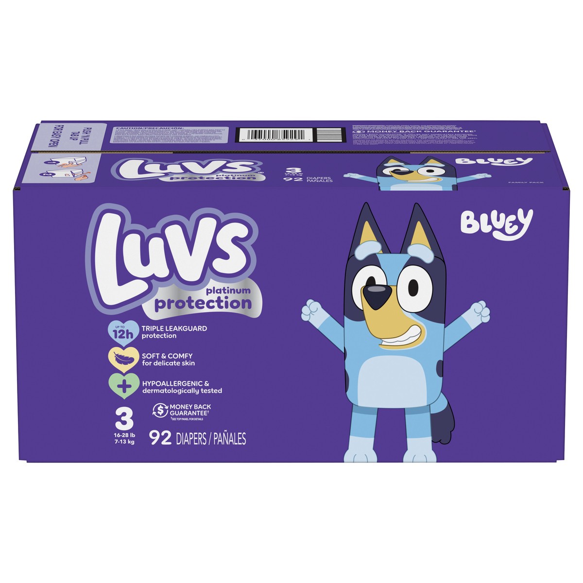 slide 1 of 9, Luvs Platinum Protection Baby Diapers, Size 3, 92 Count, 92 ct