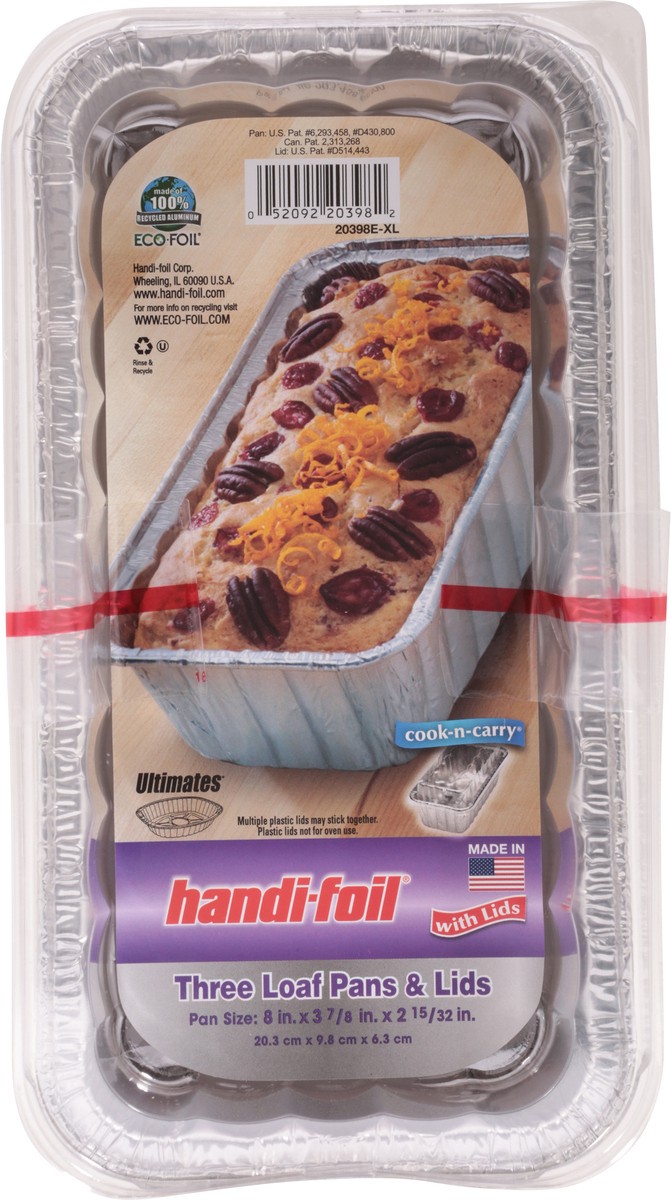 slide 9 of 9, Handi-foil Loaf Pans & Lids 3 ea, 