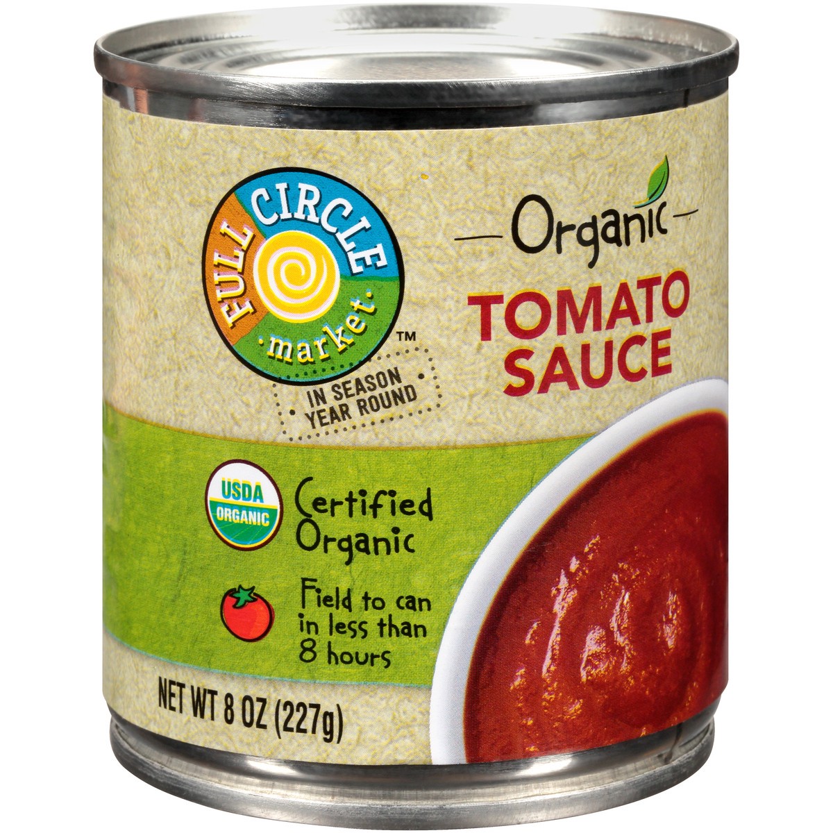 slide 8 of 9, Full Circle Market Tomato Sauce, 8 oz