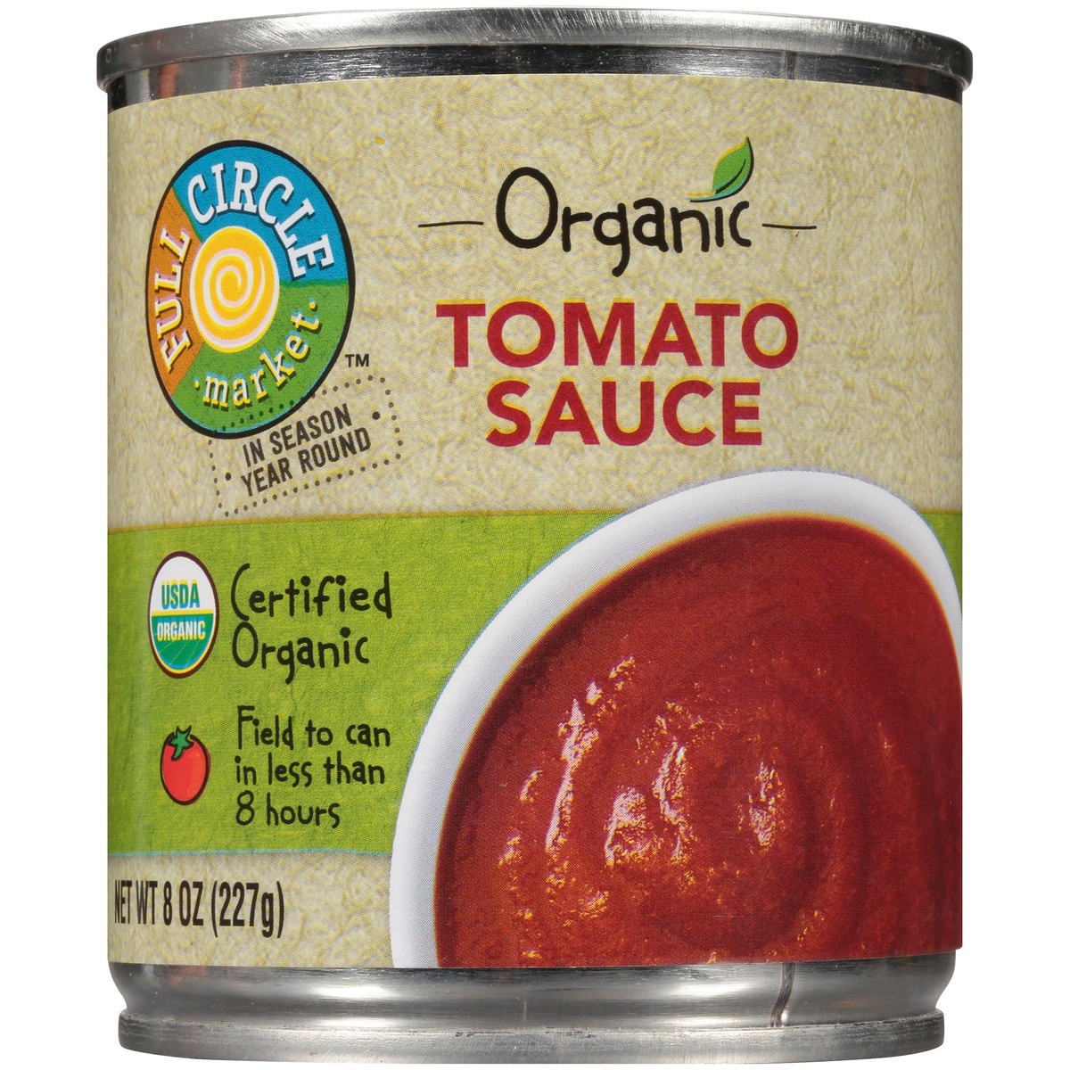 slide 2 of 9, Full Circle Market Tomato Sauce, 8 oz