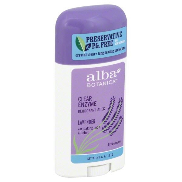 slide 1 of 1, Alba Botanica Clear Enzyme Lavender Deodorant Stick With Baking Soda & Lichen, 2 oz