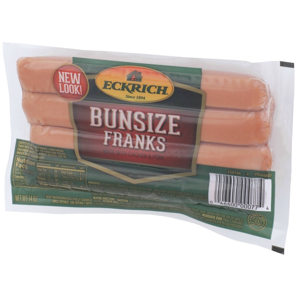 slide 2 of 4, Eckrich Bunsize Franks, 12 oz, 12 oz