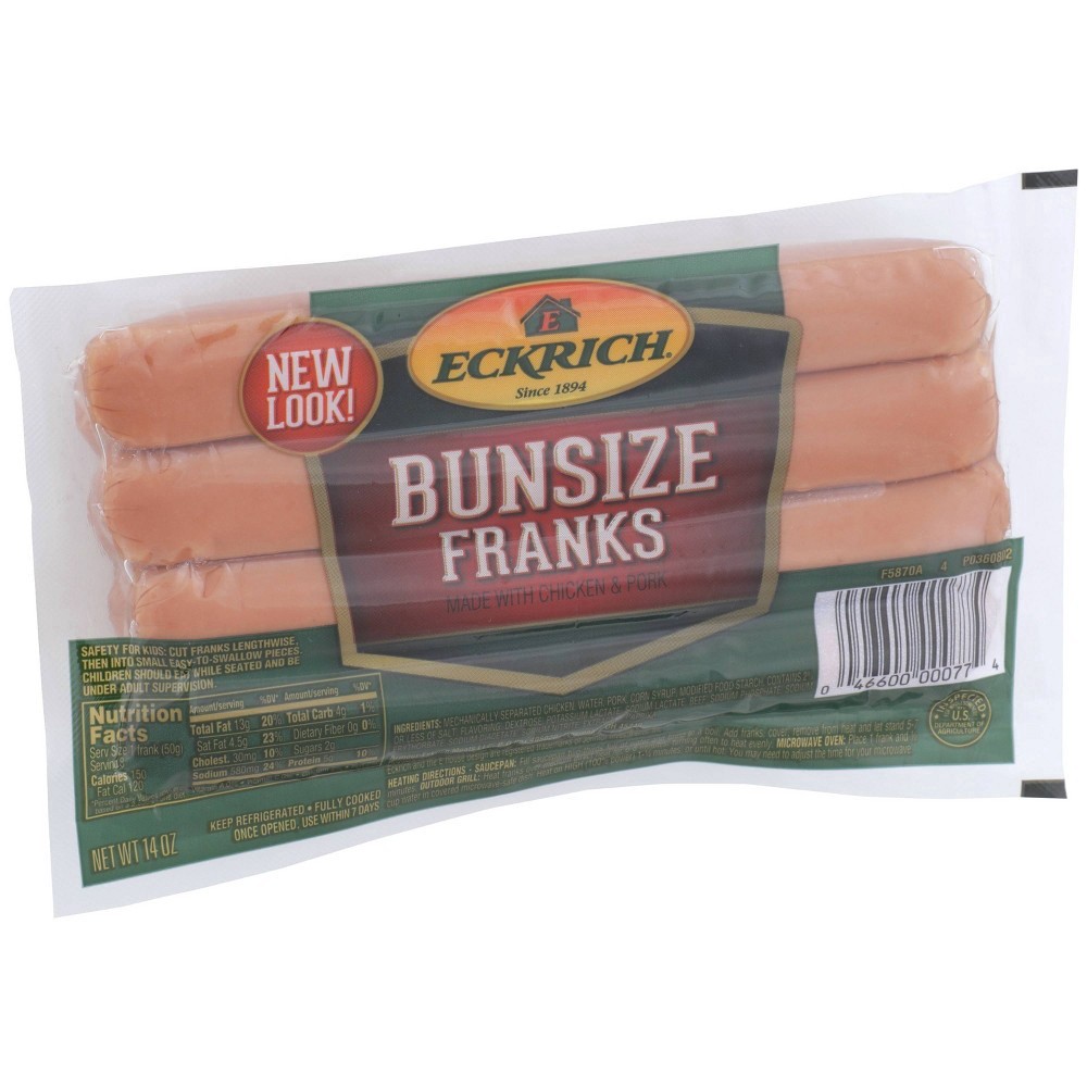 slide 3 of 4, Eckrich Bunsize Franks, 12 oz, 12 oz