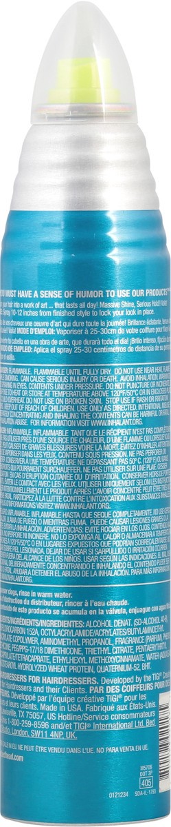 slide 6 of 9, Bed Head Tigi Massive Shine Hairspray 9.5 oz, 9.5 oz