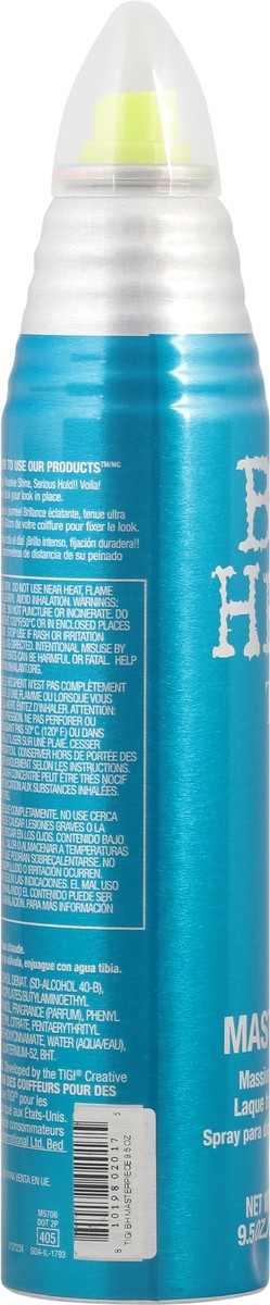 slide 8 of 9, Bed Head Tigi Massive Shine Hairspray 9.5 oz, 9.5 oz