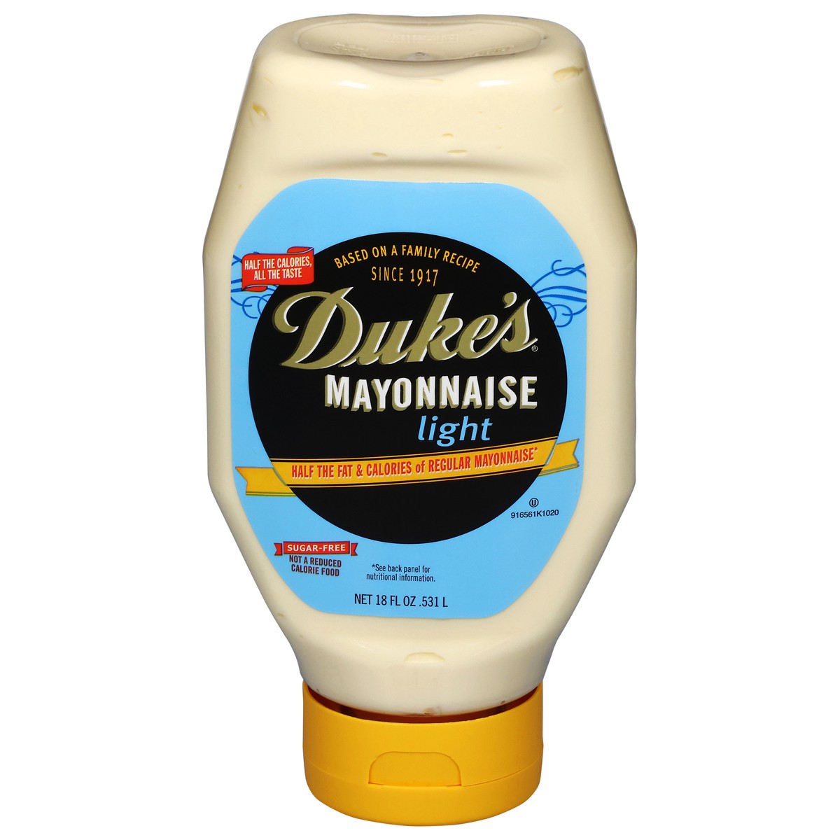 slide 9 of 14, Duke's Light Sugar-Free Mayonnaise 18 fl oz, 18 fl oz