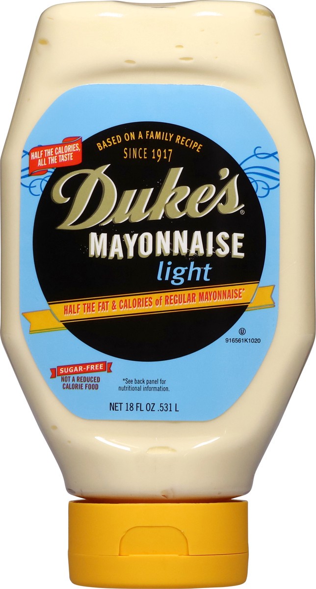 slide 5 of 14, Duke's Light Sugar-Free Mayonnaise 18 fl oz, 18 fl oz