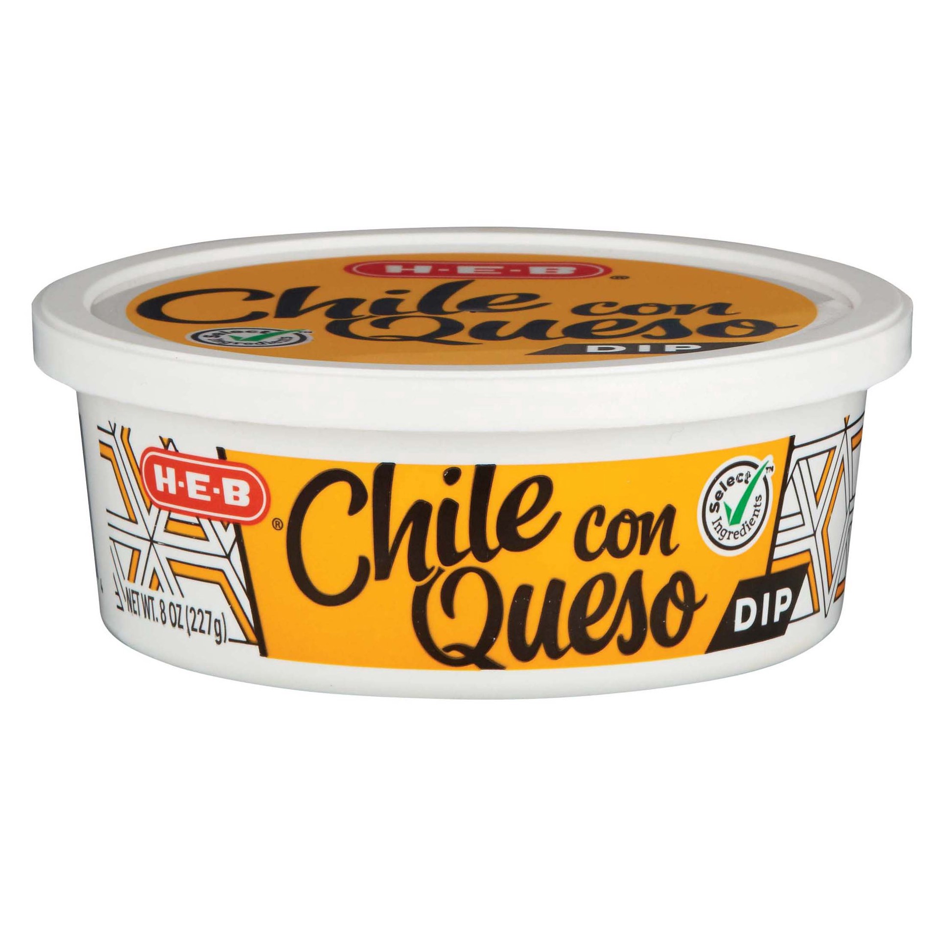 slide 1 of 1, H-E-B Chile Con Queso Dip, 8 oz