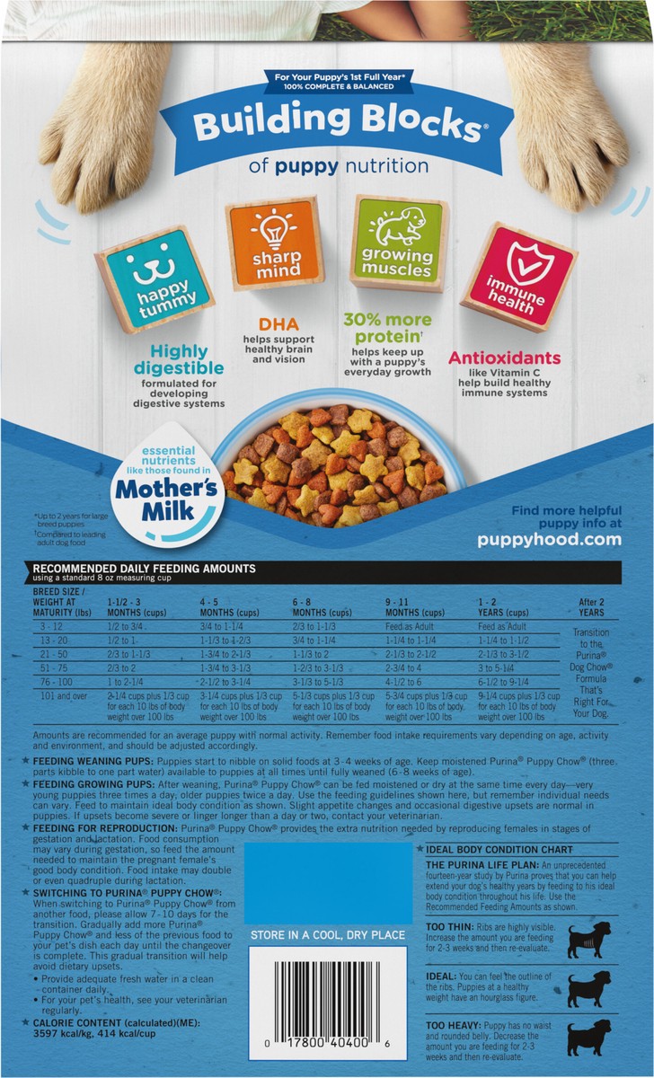 slide 6 of 6, Dog Chow Puppy Chow Healthy Start Nutrition Complete With Real Chicken & Rice Dry Puppy Food, 4.4 lb