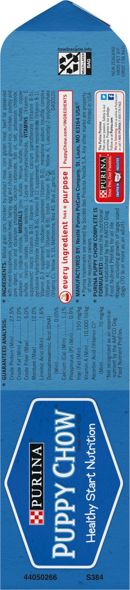 slide 3 of 6, Dog Chow Puppy Chow Healthy Start Nutrition Complete With Real Chicken & Rice Dry Puppy Food, 4.4 lb