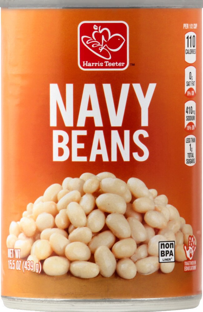 slide 1 of 3, Harris Teeter Navy Beans, 16 oz