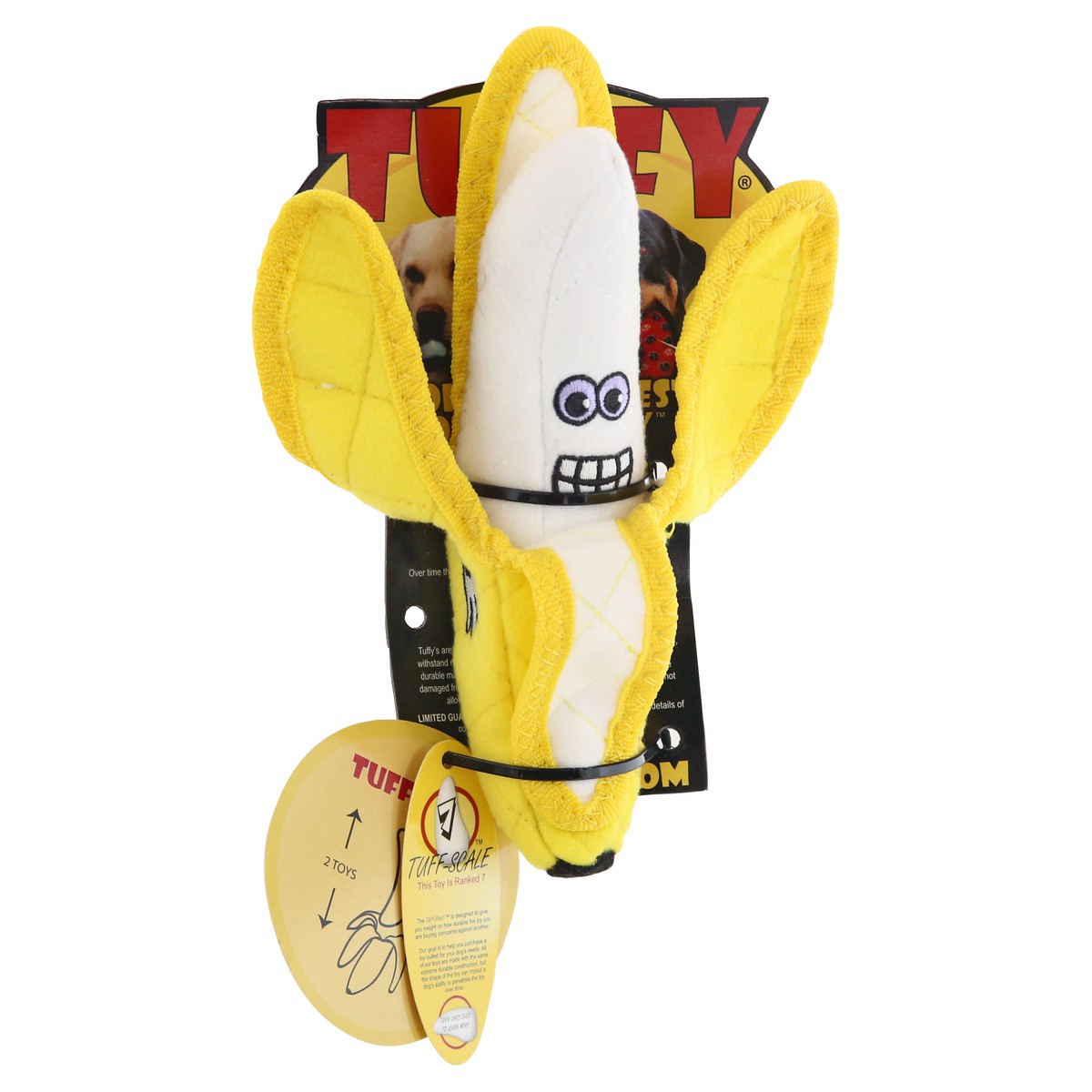 slide 5 of 9, Tuffy Dog Toy Funy Food Banana, 1 ct