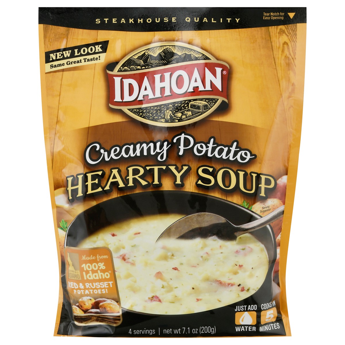 slide 1 of 9, Idahoan Creamy Potato Hearty Soup 7.1 oz, 7.1 oz