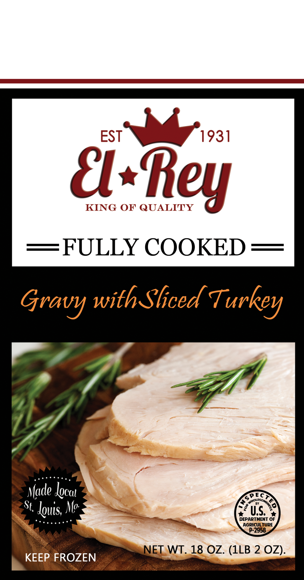 slide 1 of 1, El Rey Sliced Turkey & Gravy, 32 oz