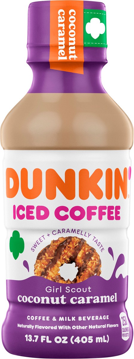 slide 4 of 7, Dunkin' Coconut Caramel Iced Coffee - 13.70 fl oz, 13.70 fl oz